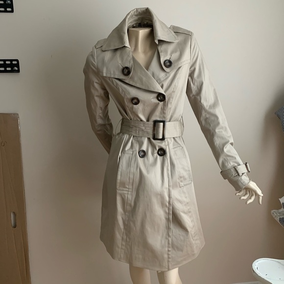 Le Chateau Tan Peacoat Jacket - Picture 2 of 9